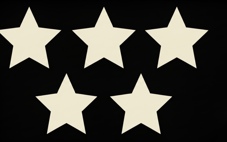 Five stars Five white stars